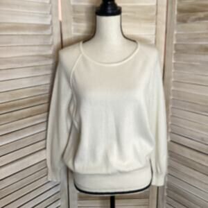 Jumper 1234 100% Mongolian Cashmere Cream Sweater 3 L Repaired